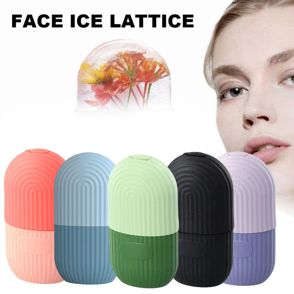 Ice Ball Face Massager Eye Roller Face Massager Roller Cube Trays Silicone Ice Mold Facial Treatment Reduce Acne Skin Care Tool